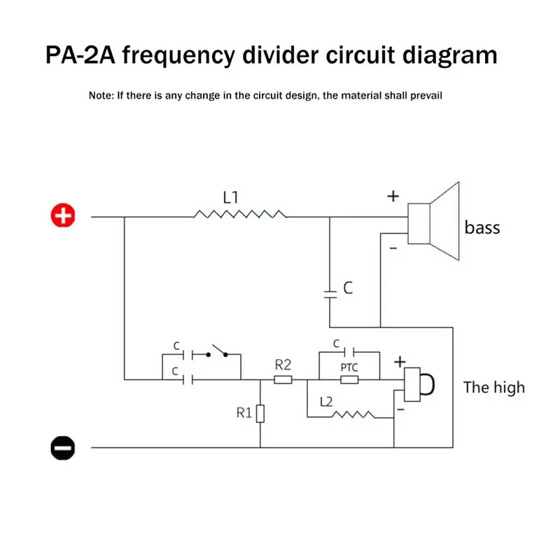 PA-2A 450W 2 Way Audio Speaker Divider Treble Frequency Divider KTV Stage Professional Speaker Crossover