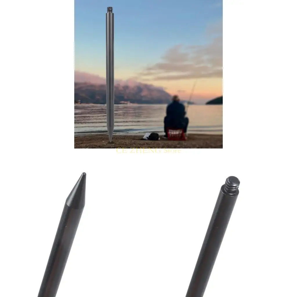 캠핑 및 낚시 조명을위한 1/4 인치 커넥터 내구성 탄소 섬유 튜브 확장로드 E56B 알루미늄 삼각대 발