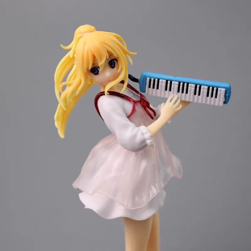 Bandai 16ซม. อะนิเมะชิกาทัตสึวา Kimi NO uso miyazono Kaori ฟิกเกอร์1/8 shifuku ver. ของขวัญตุ๊กตาตุ๊กตาขยับแขนขาได้ Arima kousei TO NO deai