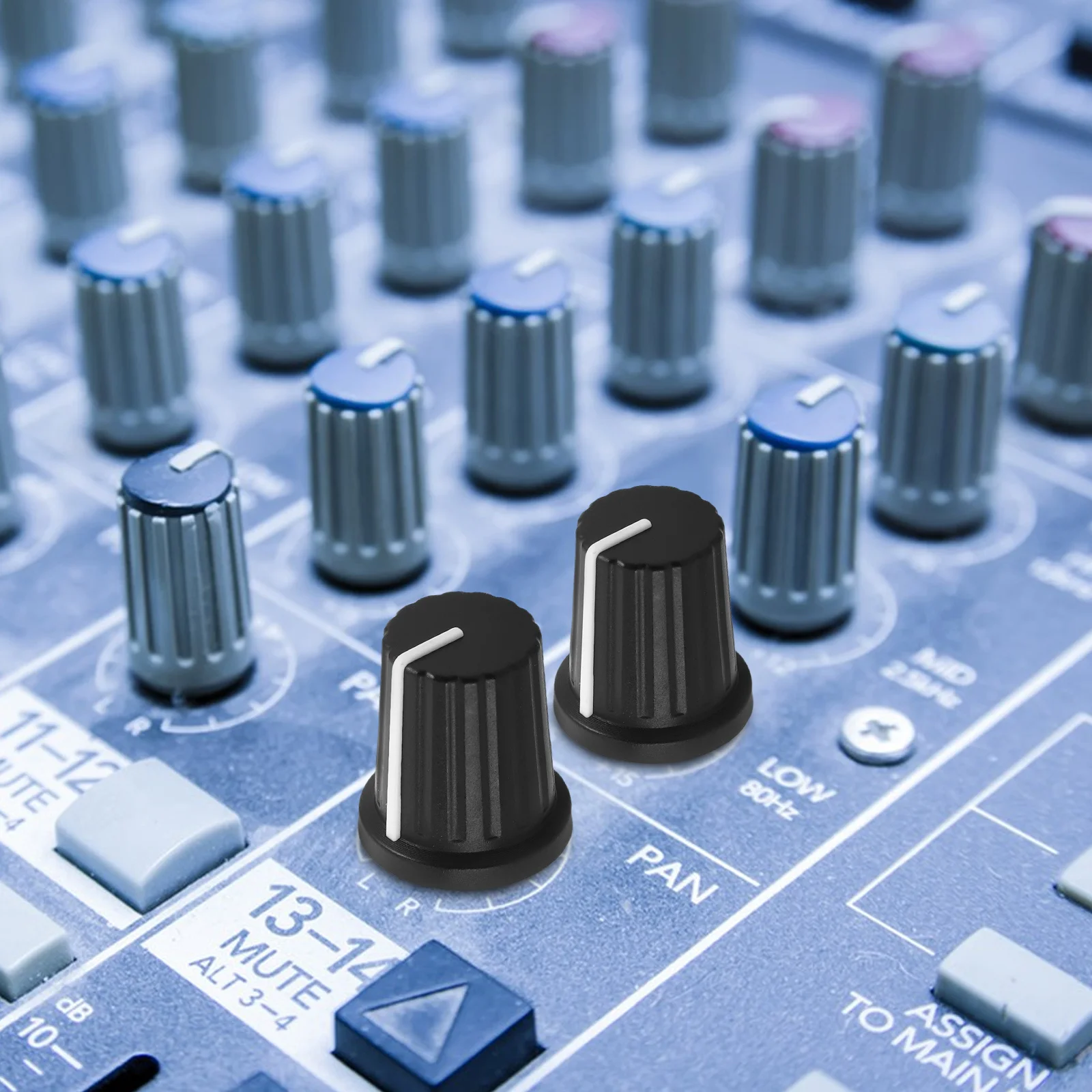 

20pcs 6Mm Potentiometer Knobs Plum Blossom Handle For Volume Speed Control Replacement Dj Mixer Audio Console Rotary Knob