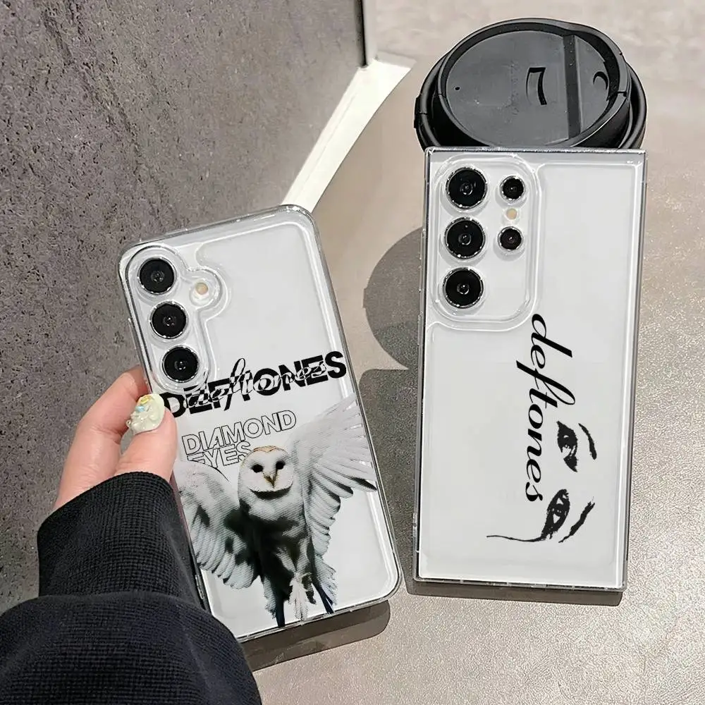 Private Music D-Deftones Logo 7Phone Case For Samsung S25,S24,S21,S22,S23,S30,Ultra,S20,Plus,Fe,Note,10,9,5G Transparent Cover