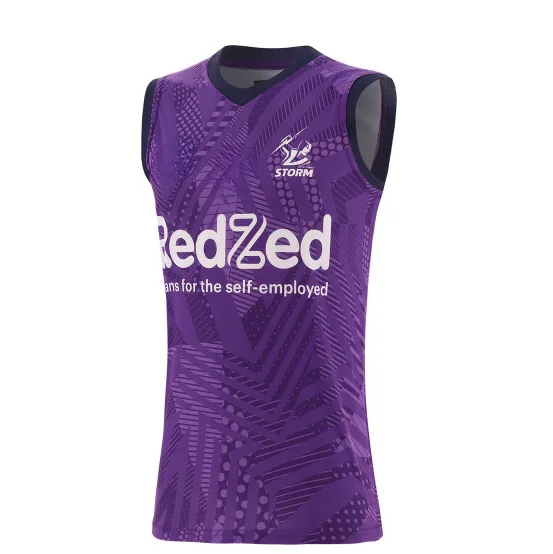 VEST 2024 Training T-shirt - Melbourne Storm - Purple - Adult - O'Neal(Custom name and number )