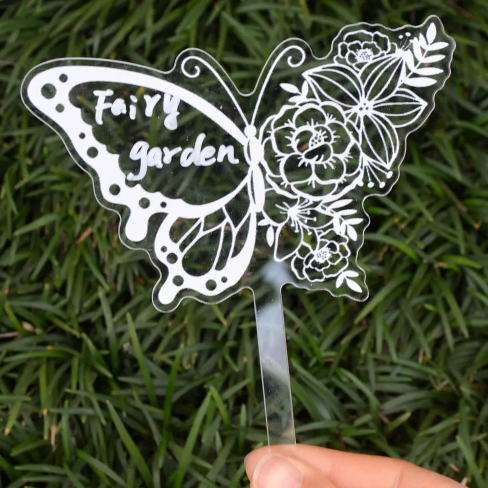 

Acrylic Plant Labels Garden Markers Waterproof Reusable Tags for Outdoor Flower Pots Greenhouse Nursery Easy to Write Durable