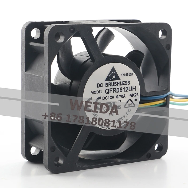 Cooling Fan 6025 6CM Delta 12V 0.70A QFR0612UH 60x60x25MM Chassis Large air Volume Temperature Control Force