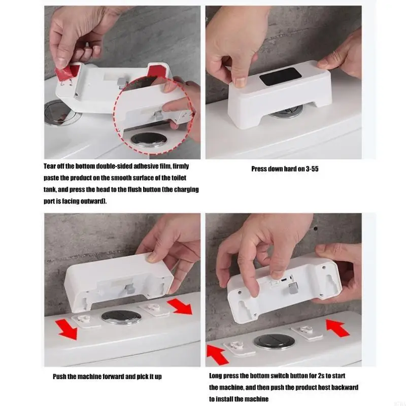 97BA Intelligent Toilet Flushing Mechanism with Infrareds Detection for Home and Public Restroom Hygiene