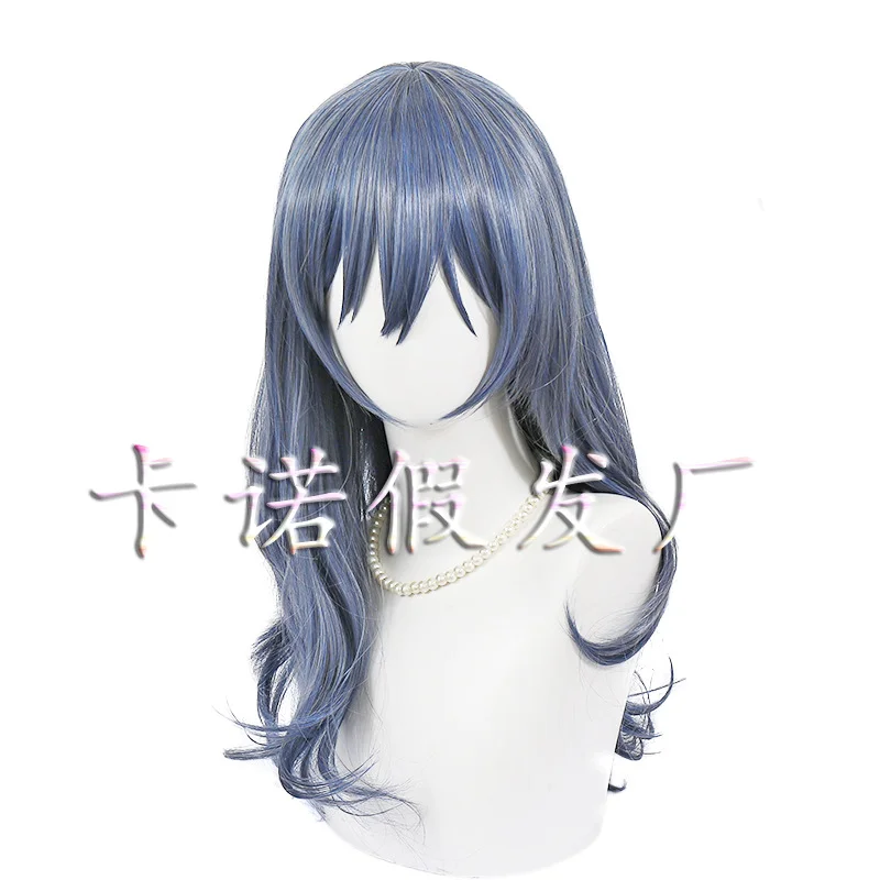 

Asahi Rokka Cosplay Wig BanG Dream 60cm Long Blue Gray Wig Cosplay Anime Heat Resistant Synthetic Wigs
