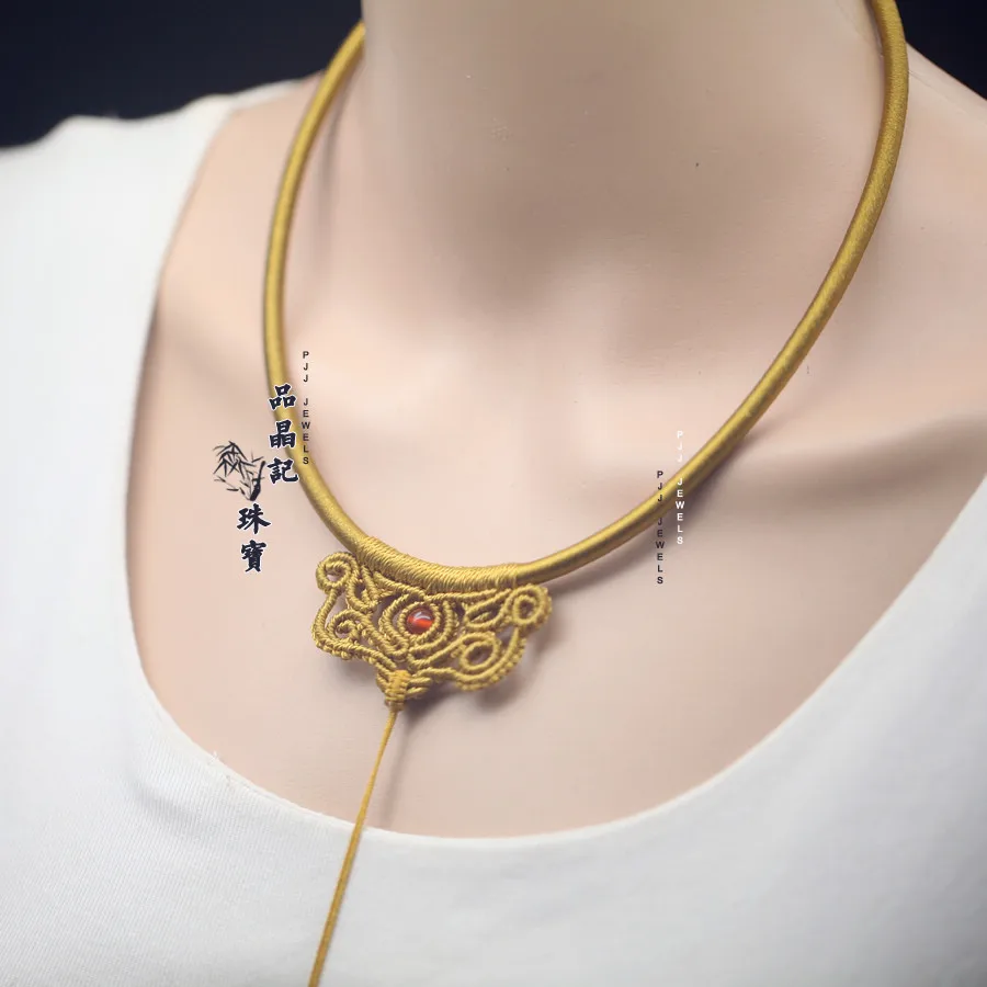 collier-chaine-de-pull-unisexe-reglable-cordon-or-argent-amulette-bouddha-style-ethnique-bracelet-retro-accessoire-de-bijoux-hanfu