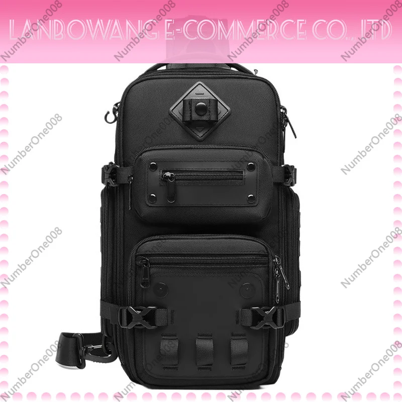 Large Capacity Men Chest Bag Water Resistant Multi Functional Techwear Tactical Crossbody Shoulder Bag For Men