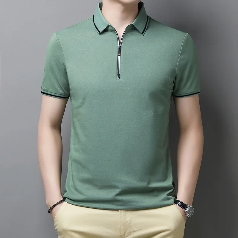 2026 Herren Neues Einfarbiges Business-Casual Kurzarm-POLO-Shirt Modisches Kurzarm-Oberteil Komfortabel und Atmungsaktiv