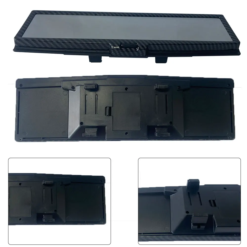 Car 3D Rearview Mirror Dimmable LED Car Makeup Mirror LED Light Automobile Interior Rear View Mirror Reflector Ambient Light - Image 6
