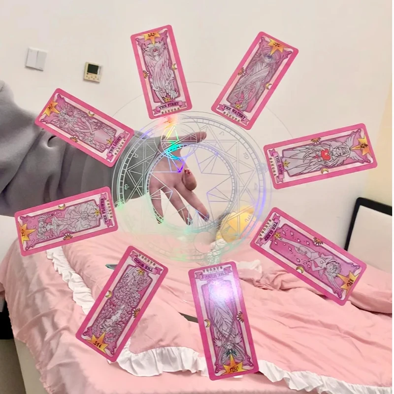 Anime Cardcaptor Sakura Kinomoto Sakura Cosplay magiczne koło Clow karta Tarot gramofon zabawna zabawka Prop