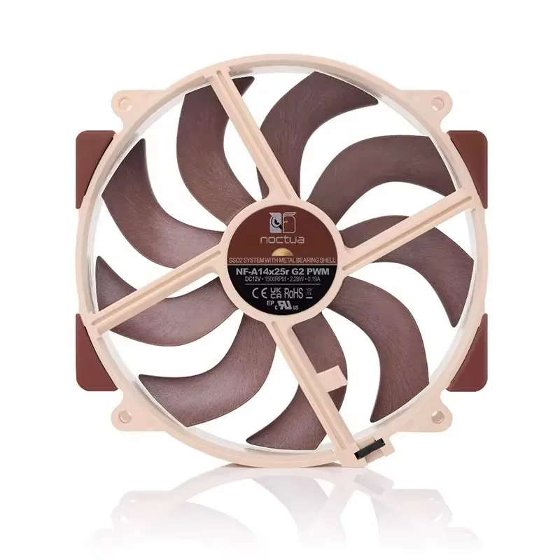 Imagem -05 - Noctua Computer Case Radiator Nf-a14x25r g2 14cm Nova Geração Quadro Circular Alto Desempenho Dissipador de Calor