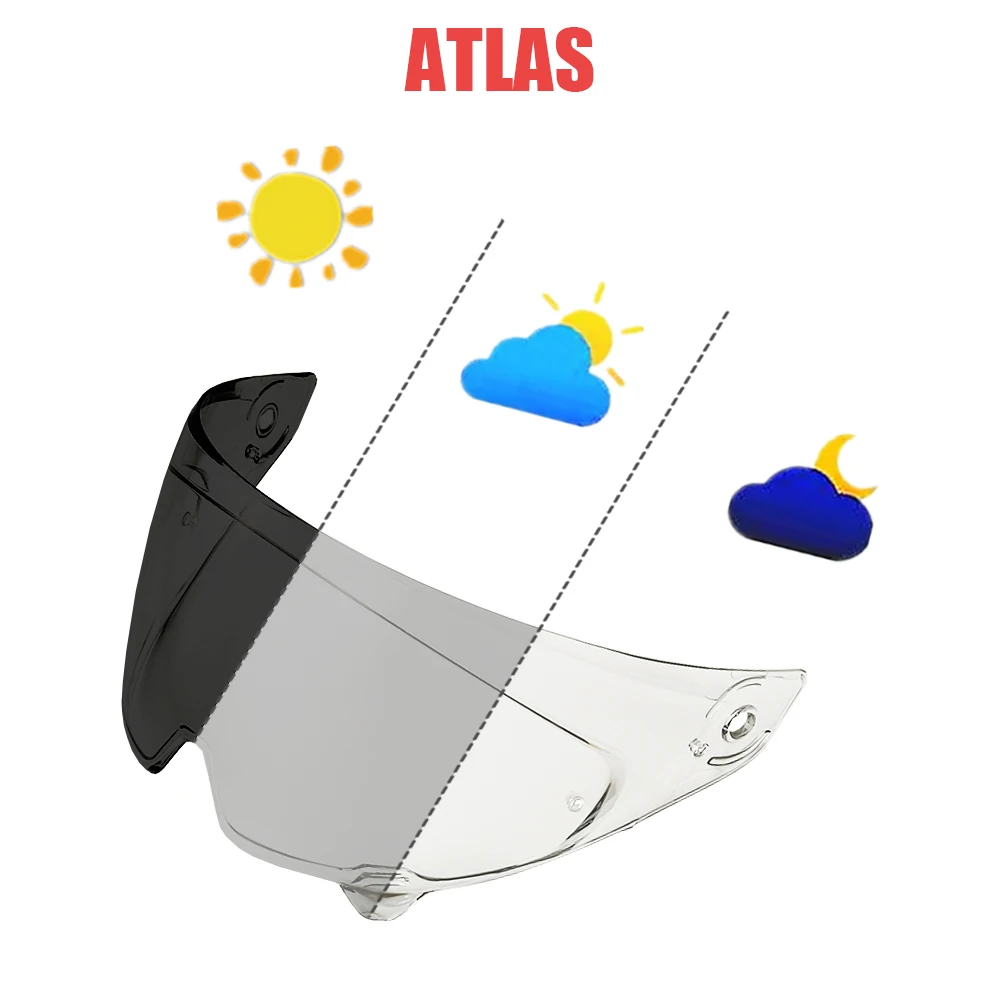 

Photochromic Visor for RUROC Atlas3 Atlas4 Viseira Capacete Helmet Lens Face Shield Accessories Inner Coating UV Protection Moto