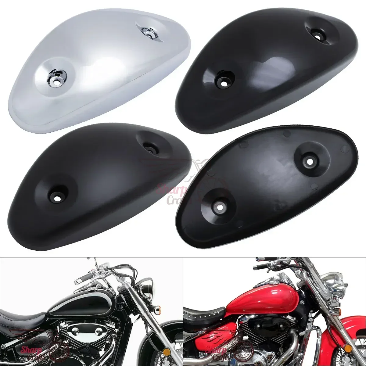 For Suzuki Boulevard / Intruder VL800 C50 2001-2008 Chrome Air Cleaner Cover Air Filter Cover Cap Motorcycle Accessories