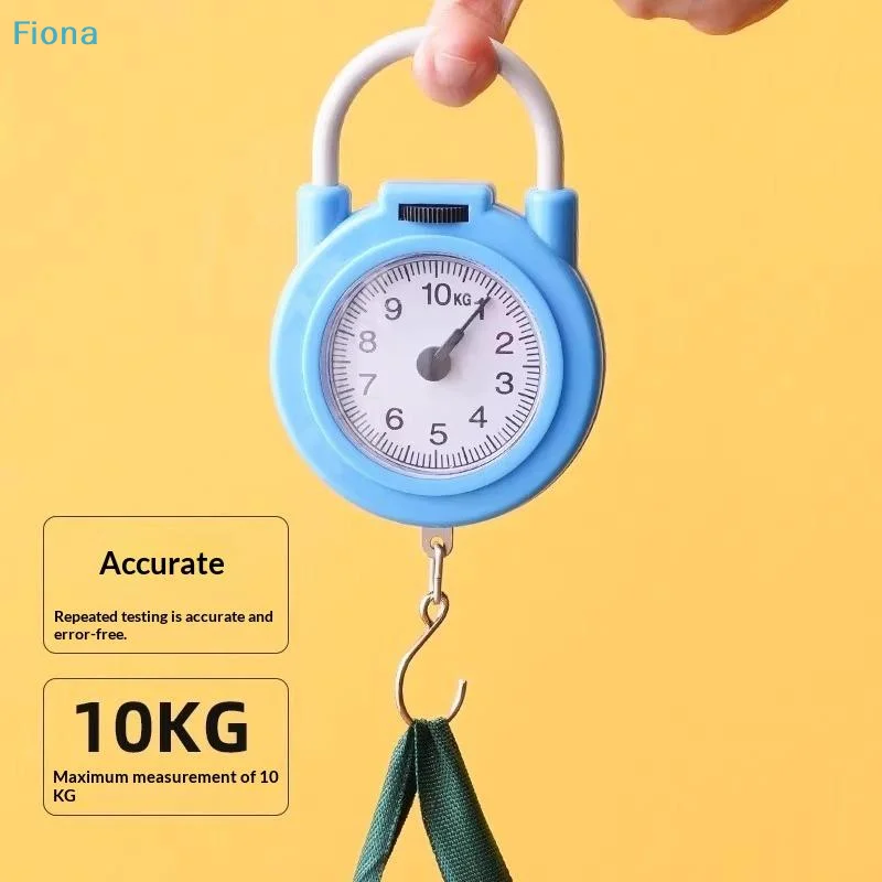☭ Digitale Lebensmittelwaage, Gepäckwaage, Mini-Weigengerät mit Haken, tragbare Angelwaage, 10 kg Tragkraft