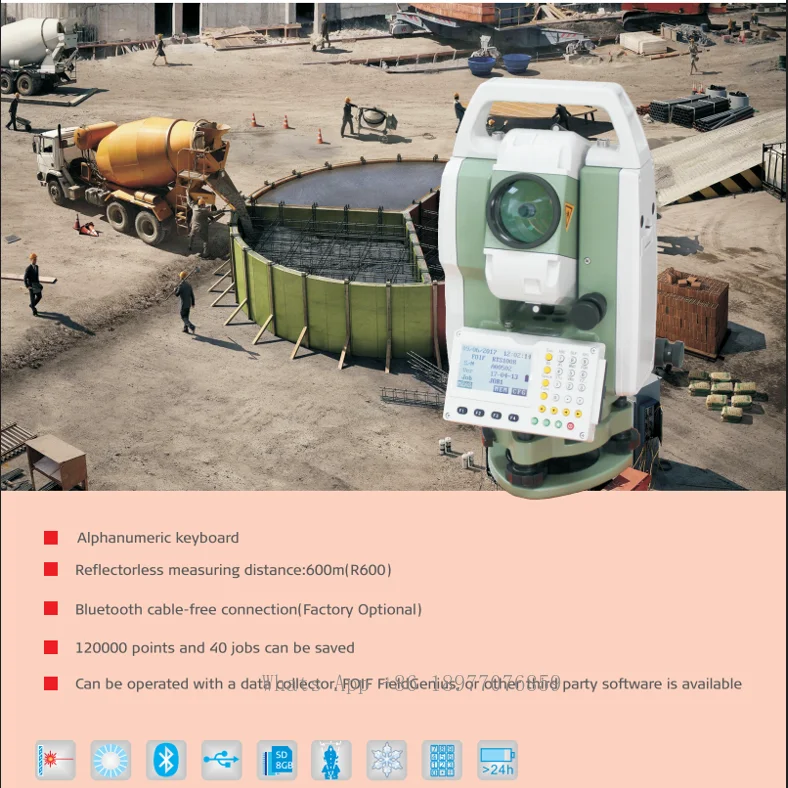 Günstige Landvermessungsausrüstung RTS102 RTS102R10 Totalstation