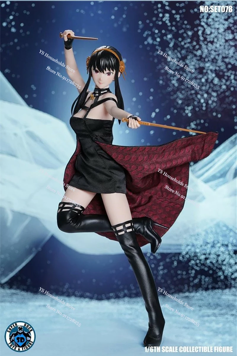 

SUPER DUCK SET078 1/6 Yor Forger Figure Delicate Head Sculpt Dress Clothes Set Toys Accessory Kit For 12" Female Soldier Body