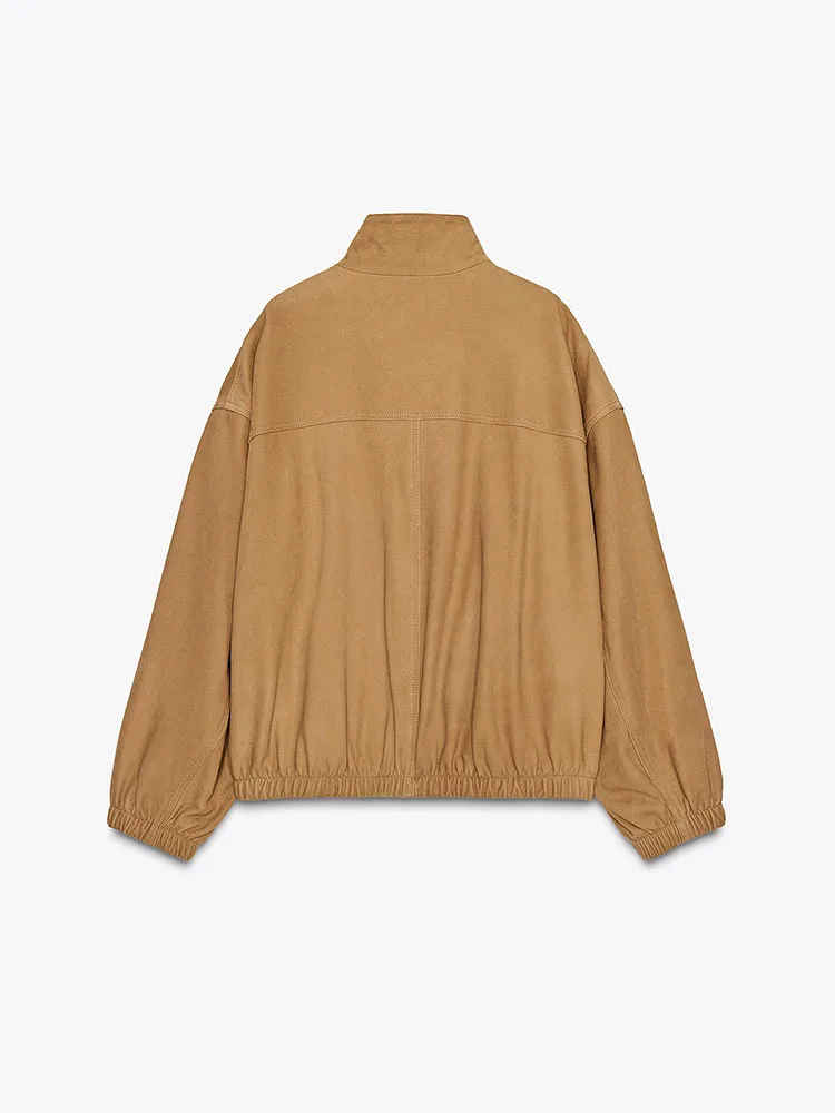 معطف نسائي عصري من الجلد من Sweet Faionable للخريف وصل حديثًا ملابس خارجية Ele Personali 2025 معطف نسائي عصري