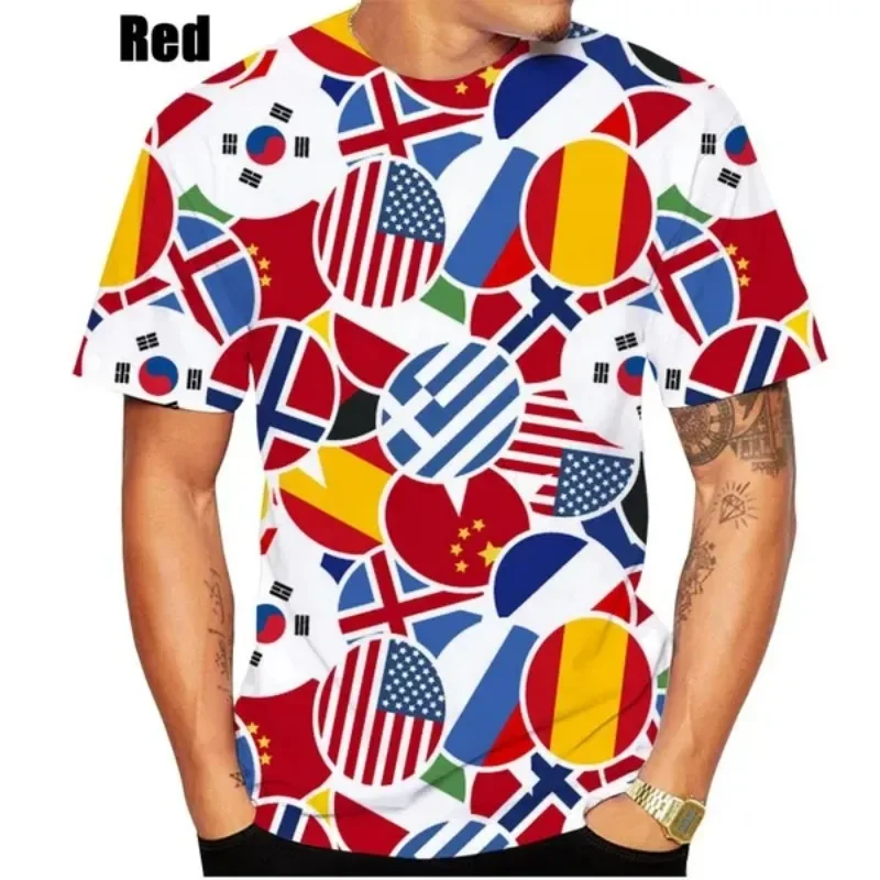 Flag Men Women Spring Summer 3D Printed Short Sleeves T Shirts Casual Cosplay Men\'s Clothing Round Neck Sport Tops S-6XL