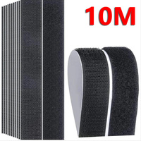 10M 20/50mm Magic Sticker Tape Self-adhesive Hook And Loop  Adhesive velcro Fixing Household Window Screens And Door Curtains  ﻿