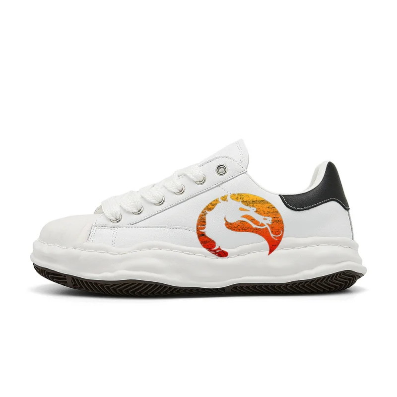 

Distressed Mortal K Logo retro fashion street sneakers, designed to be retro, stylish, comfortable, and versatile, suitable for