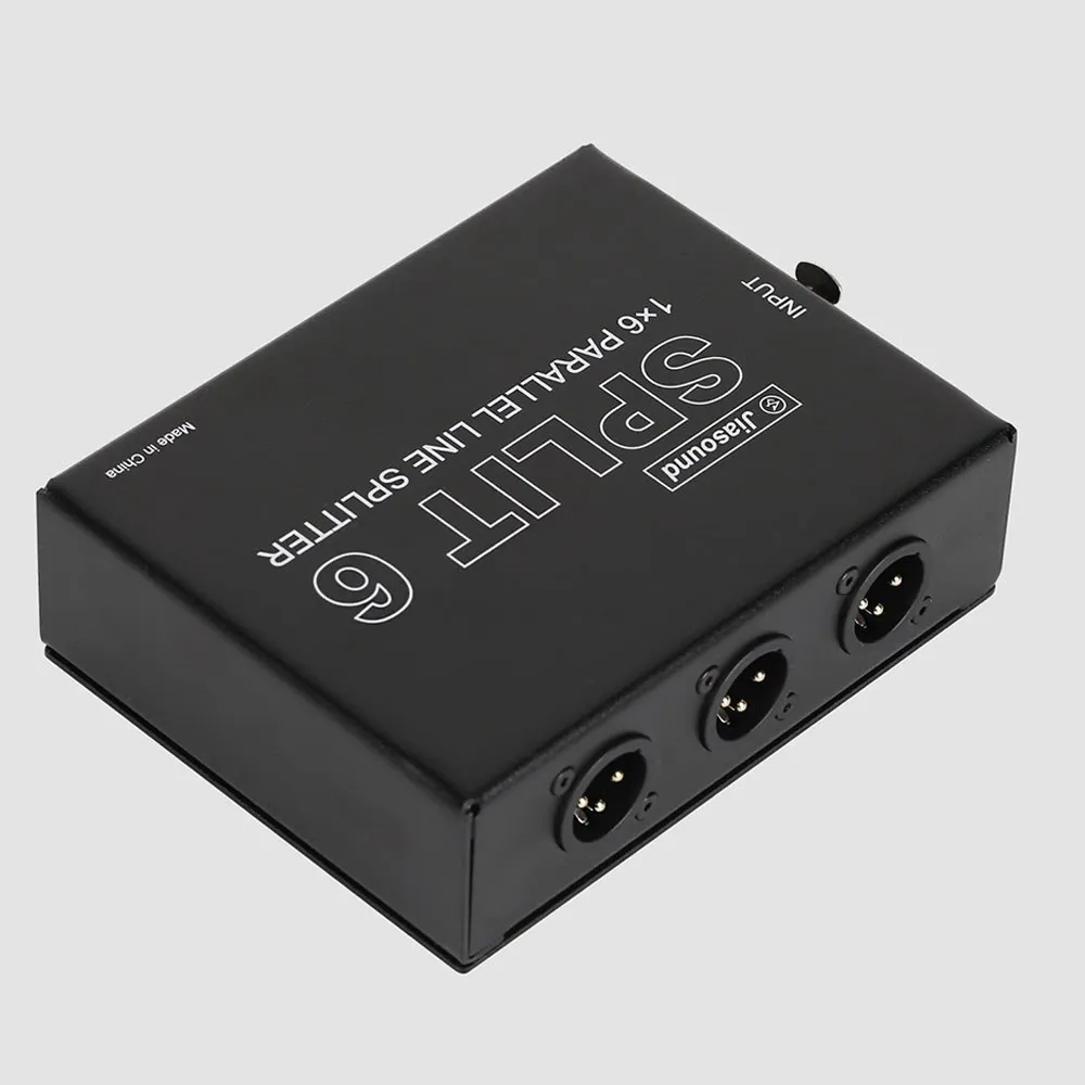 Jiasound SPLIT6 XLR المقبس 1 في 6 خارج المتوسع 1 إلى 6 متوازن XLR الفاصل Xlr محدد