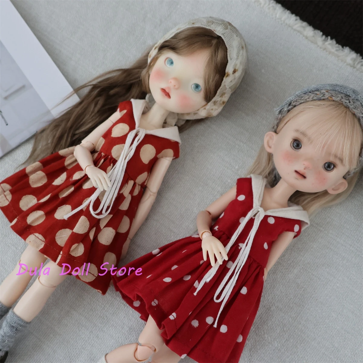 

Одежда для кукол Dula: платье для Blythe, Landoudou, Landazz, ob24, ob22, ZSiga, юбка с волнистым краем и точками