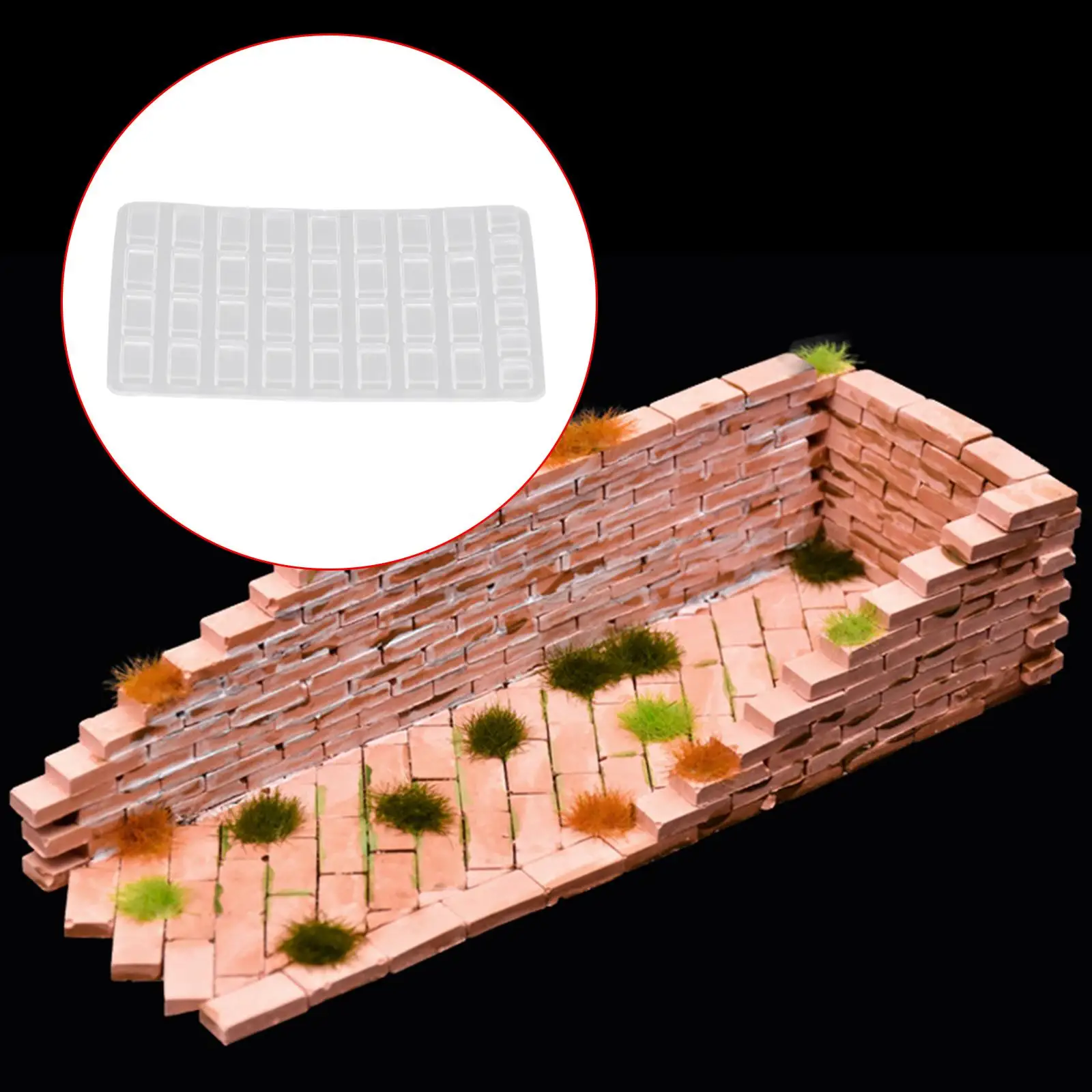 

Miniature Brick Mould Reusable Handmade DIY Non Sticking Flexible Mini Brick