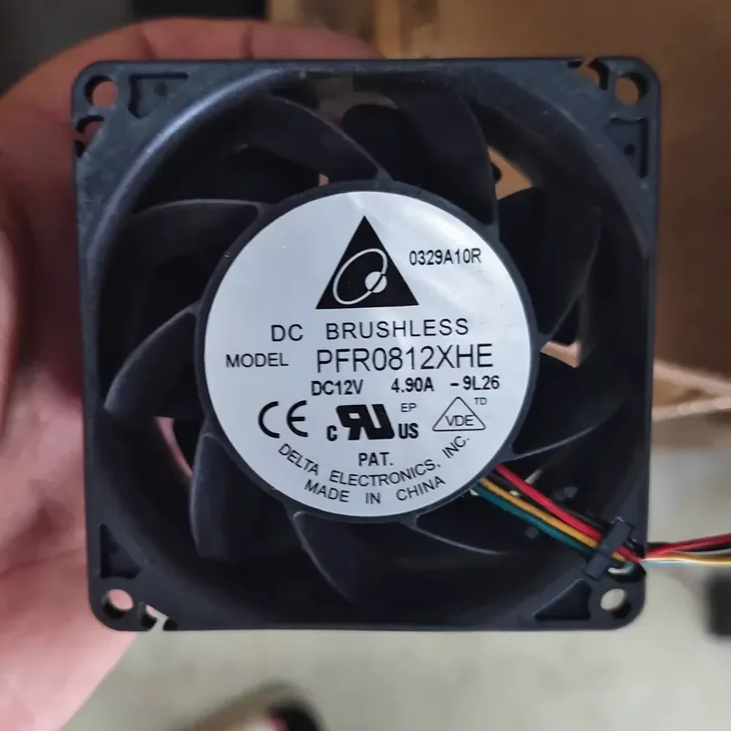 Free shipping for Delta PFR0812XHE 8038 8CM/cm 12V 4.9A high speed high performance cooling fan
