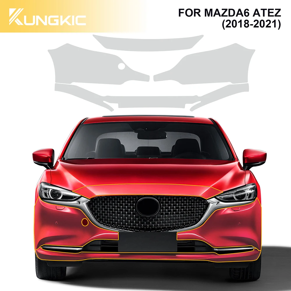 Car Paint Protection Film Pre Cut PPF FOR Mazda 6 Atez 2012-2021 Front Bumper Trunk TPU Transparent Kit Clear Decal Body Sticker