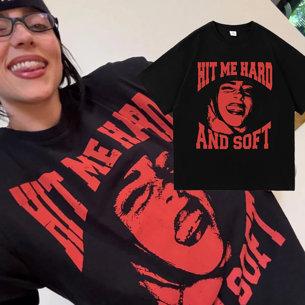 تي شيرت Hit Me Hard and Soft Tour لعام 2025 تحتاج إلى مقعد ملابس كلاسيكية للرجال/النساء ملابس هاراجوكو عالية الجودة تي شيرت قطني
