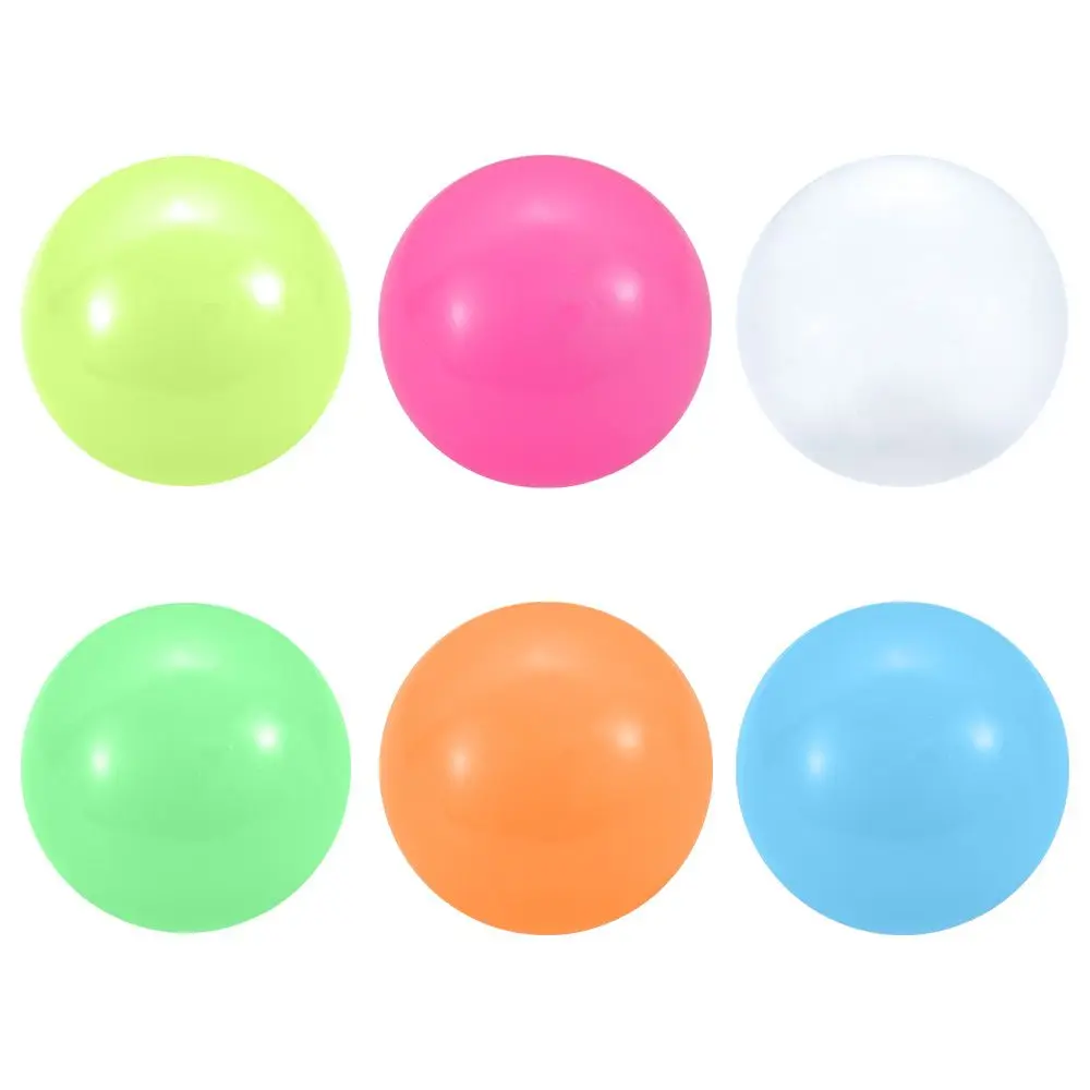 Bolas de glorbes objetivo que brillan en la oscuridad, pelota adhesiva luminosa, juguete para aliviar el estrés, pelota adhesiva brillante de descompresión