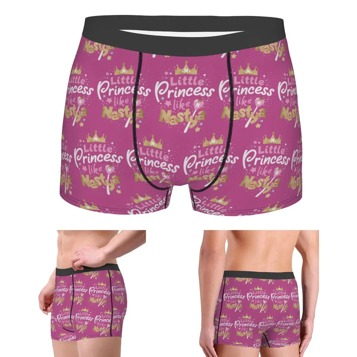

Boxer Underpants Shorts Princess Posters Like Nastya Panties Men's Comfortable Underwear for Homme Man Boyfriend Gift