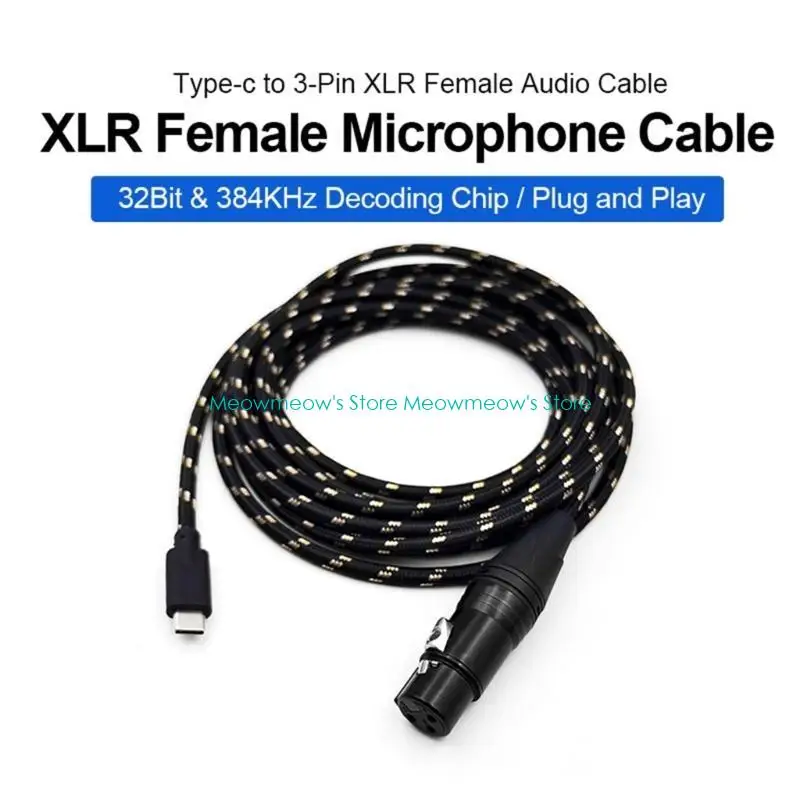 W91A USB C ~ 3PIN 마이크 케이블 3 핀 암 칩셋 20Hz-20KHz 주파수에서 C 유형 C 보조 케이블 코드 빌드