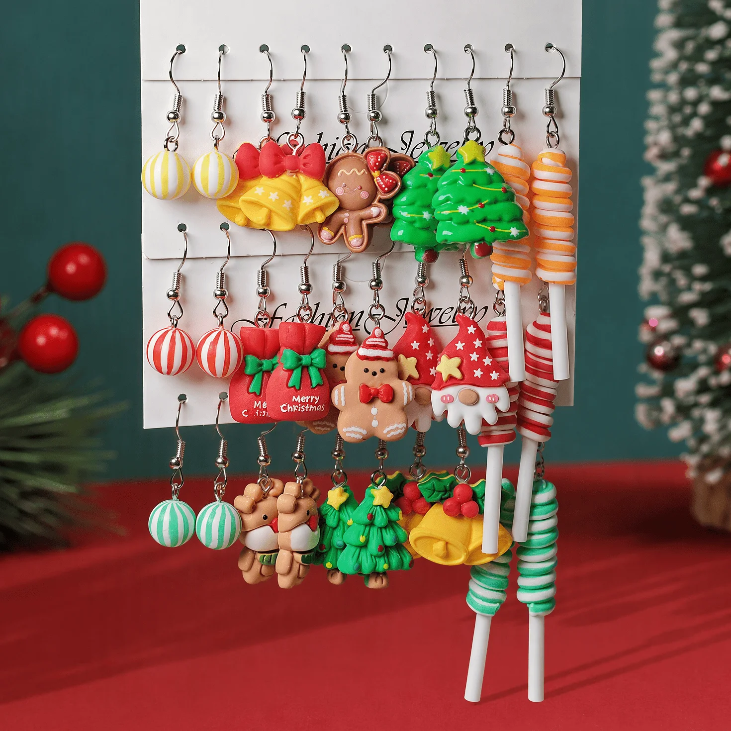 Elk Bugle Call - Yeni Noel Serisi Küpeler Sevimli Karikatür