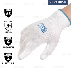 3 pares de guantes de trabajo de seguridad ultrafinos para hombres y mujeres, duraderos y transpirables, muñequera de punto ligera, pantalla táctil resistente a cortes