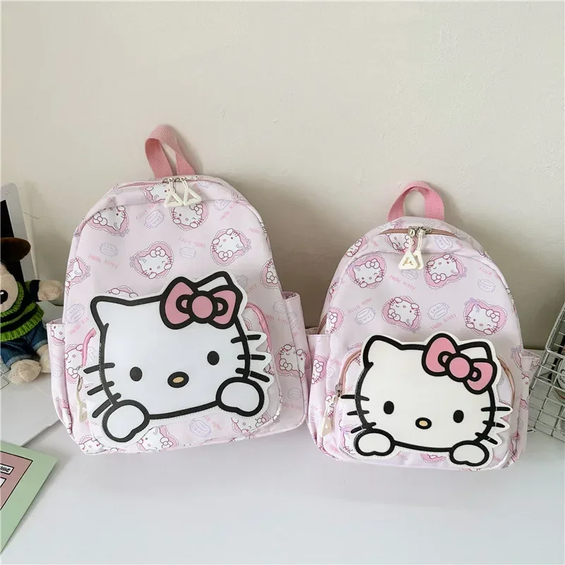 MINISO Kawaii Sanrio Hello Kitty Cinnamoroll My Melody Kuromi Cartoon Book Bag Student Backpack Anime Kawaii Cartoon School Bag