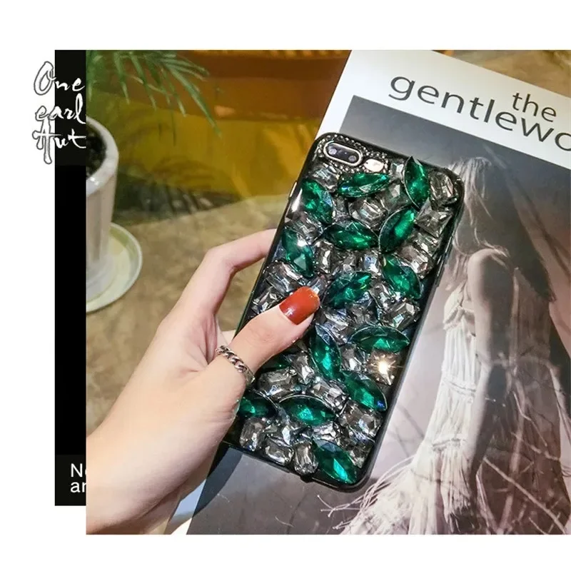 Luxury Crystal Rhinestone Phone Case, Diamond Stones, Glitter Bling, Cover for iPhone 12, 13, 16, 14, 15 Pro Max