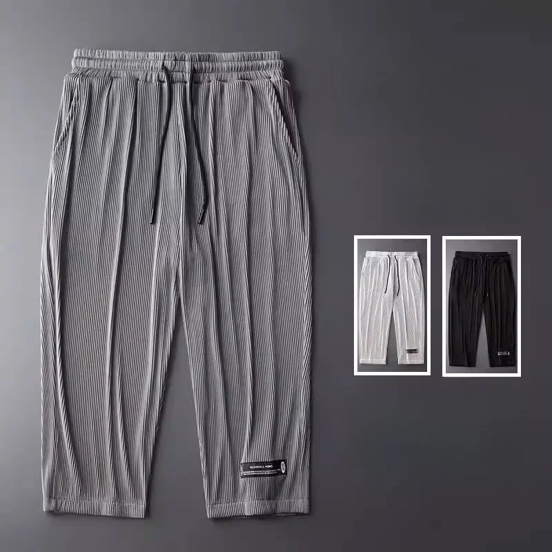 

Мужские шорты из ледяного шелка, повседневные, легкие, летние, спортивные, свободного кроя, из полиэфирного волокна, прямые брюки-шорты