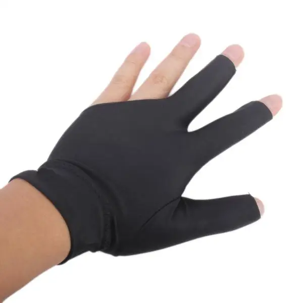 

Professional 4 Colors Cue Billiard Pool Shooters Left Hand Three Finger Glove