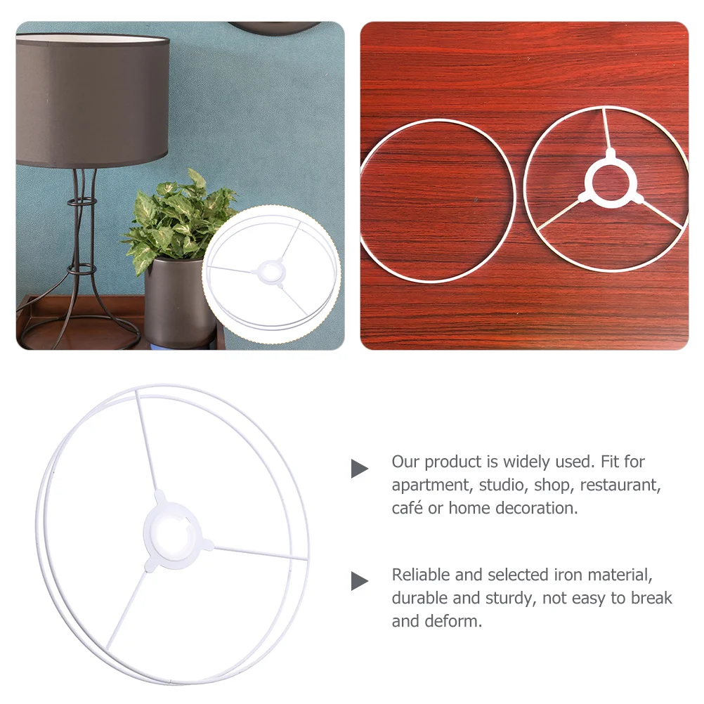 

Wire Lampshade Frame Stand Table Accessories Sheepskin Braided Rope Circle Ring For Small