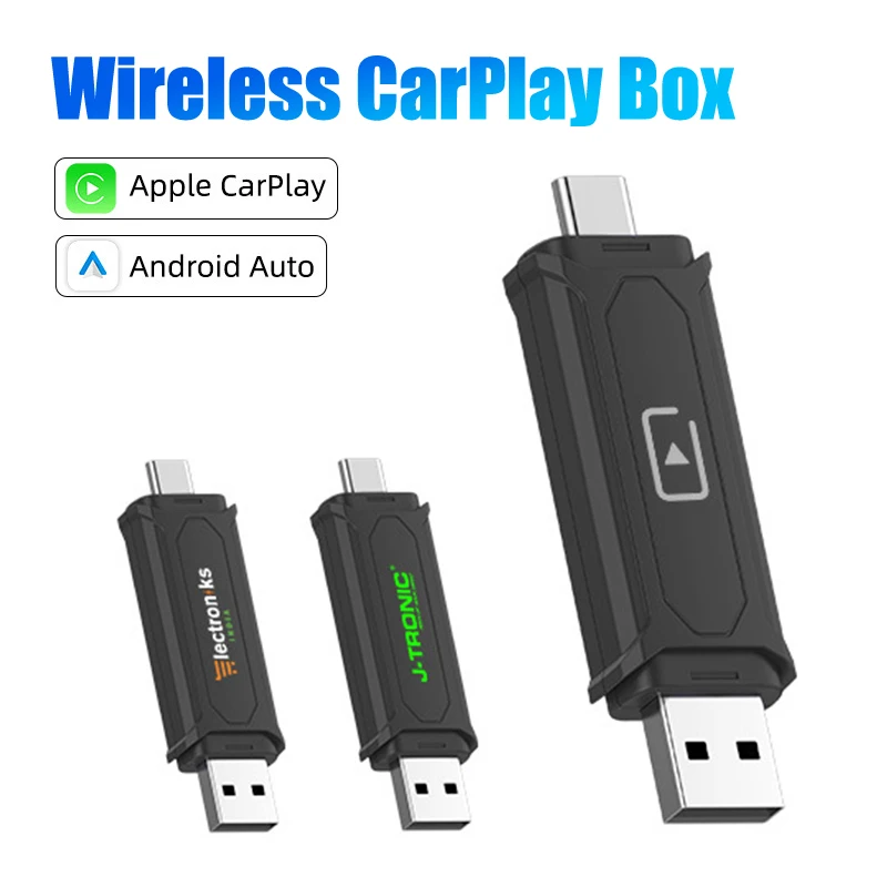 USB TYPE-C محول Carplay اللاسلكي 2in1 أندرويد السيارات الذكية CarPlay صندوق لتوصيل السيارة OEM والتشغيل لكيا MG أوبل VW