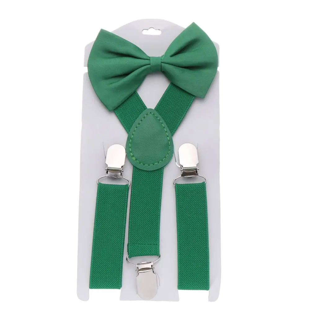 1 Pcs Elastic Suspenders with tie New Fashion Suspenders children Boys Girls With Bow Tie Adjustable Straps Accessories For kids