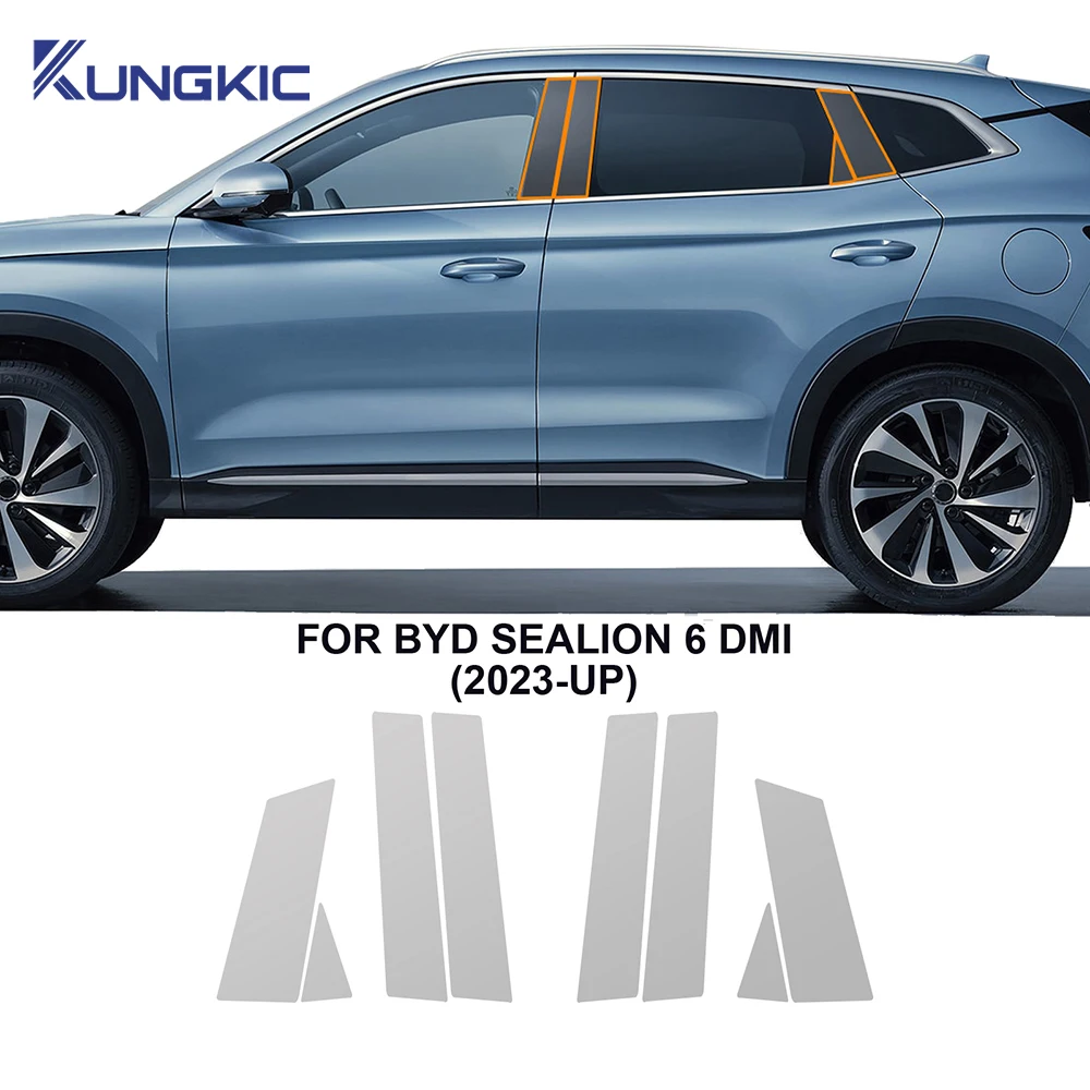For BYD SONG PLUS DM-i SEALION 6 DM-i 2023-2025 TPU Headlight Rearview Film B C Pillars Pre-cut Anti-scratch Protection Film