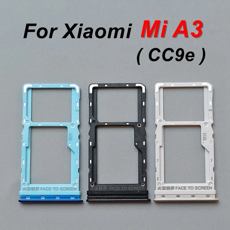 SIM Card Trays For Xiaomi Mi A3 SIM Slot Holder Socket Adapter Replacement CC9e M1906F9SH M1906F9SI