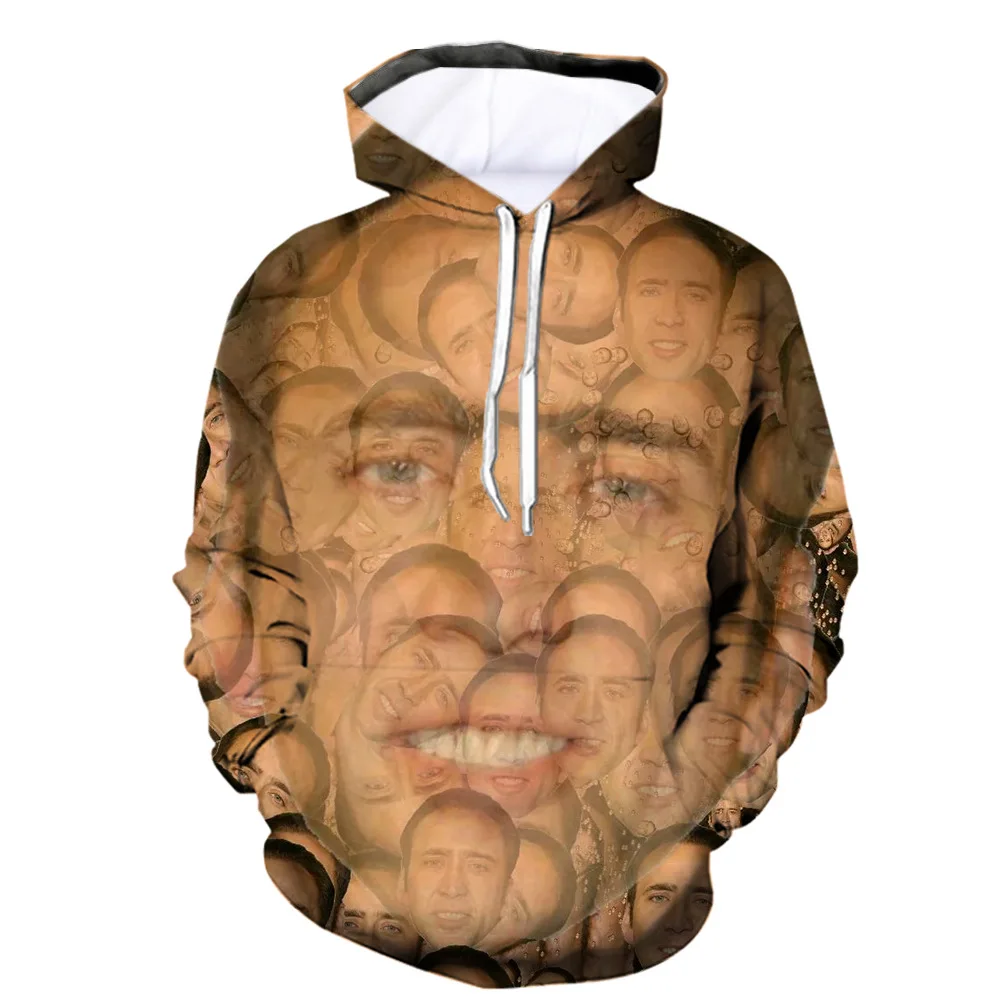 New 3D Print Causal Clothing Hot Famous Actor Nicolas Cage  Fashion Men Women  Hoodies Plus Size S-7XL Harajuku  Man Hoodies