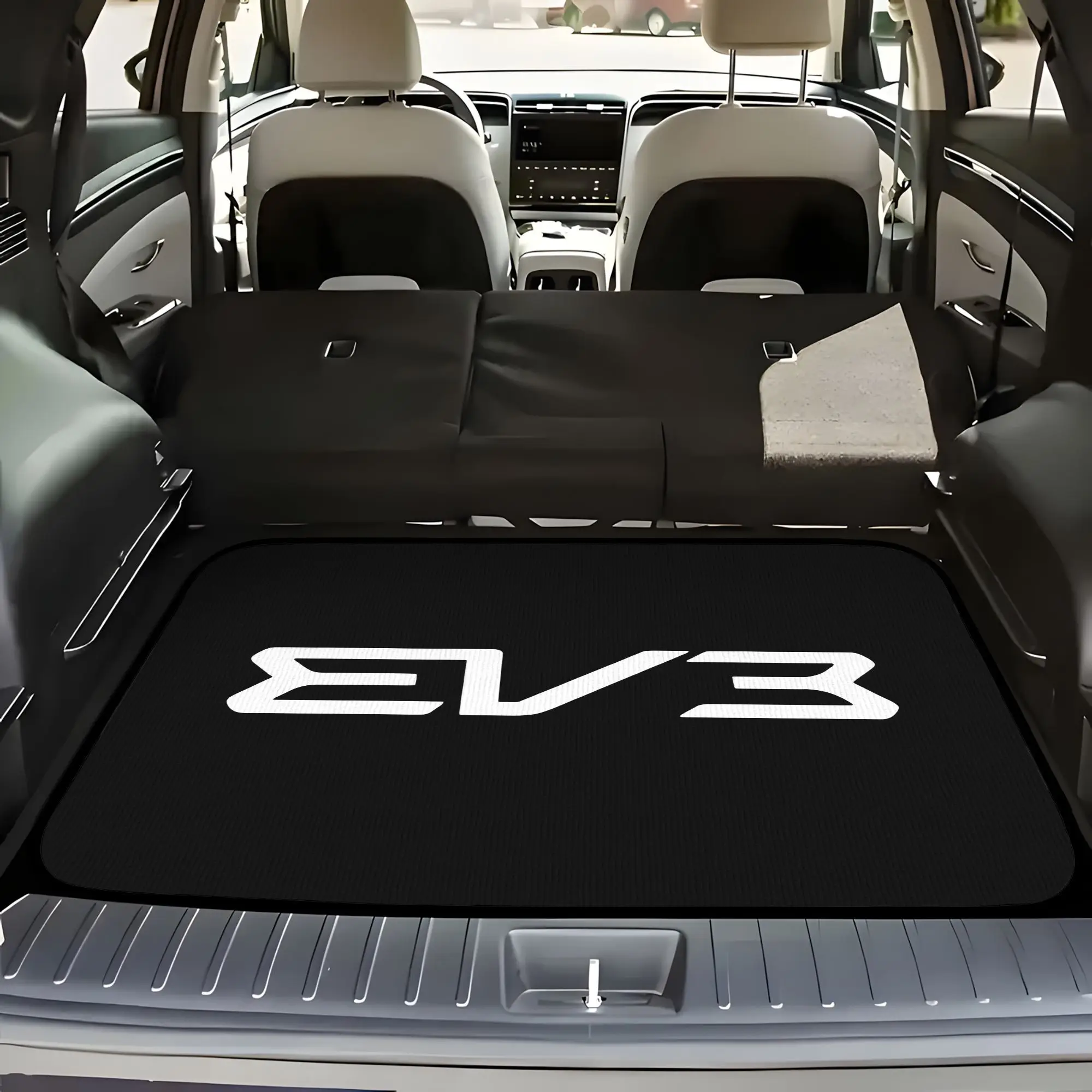 1pc 2D Flat EV3 Personalized Car Special Car Trunk Mat - Suitable For Sedans And Suvs, Durable, Easy To Clean, Keeps Car Interio