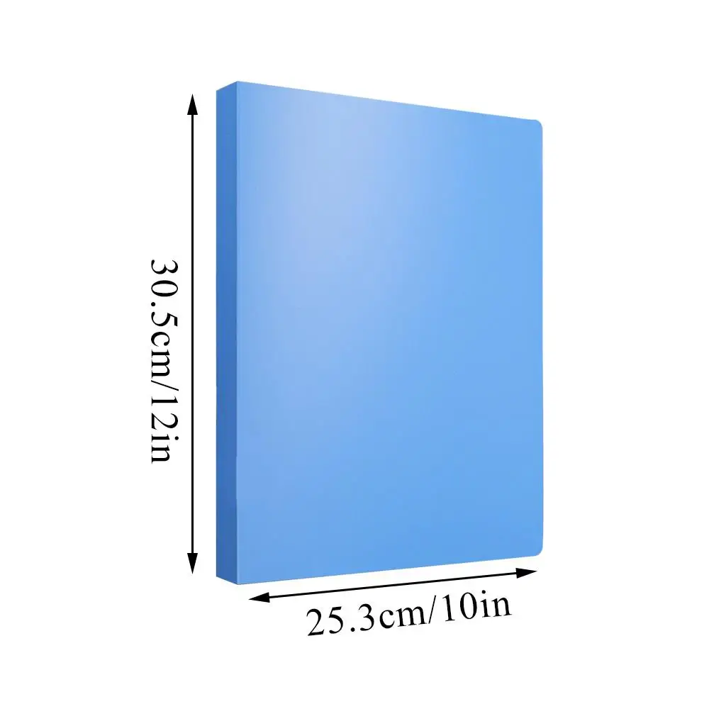 A4 4-hole D-type clip clip Blue PP folder perforated transparent binder folder a4 folder