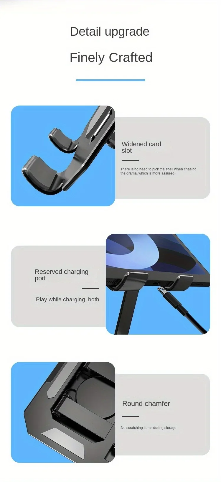 360 ° Drehbarer Tablet-Ständer, verstellbarer, faltbarer Desktop-Ständer, kompatibel mit 4 – Detail 4