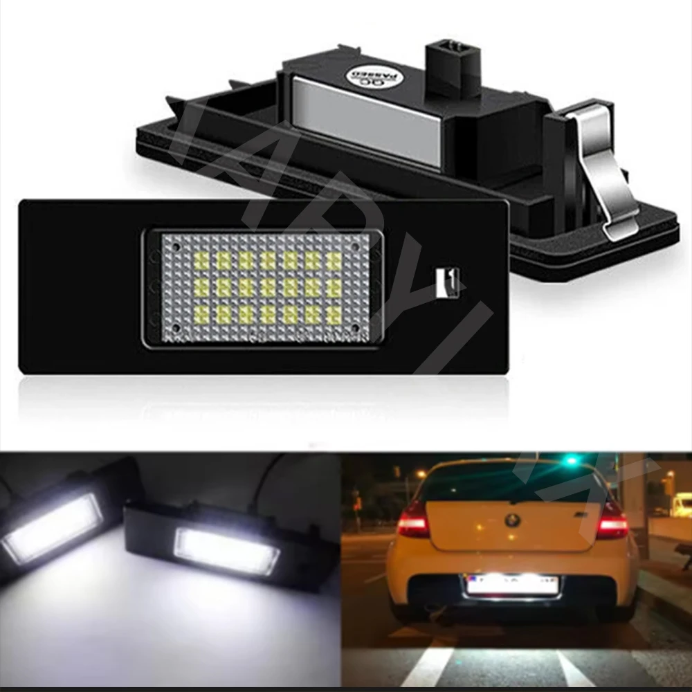 

2pcs For BMW Car LED License Number Plate Lamp 1 Series E81 E87 E63 E64 M6 E85 E86 E89 Z4 F12 F13 F20 K48X2 I3 Xenon White